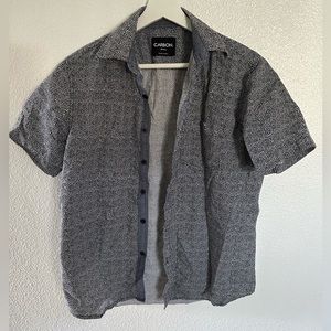 Short sleeve shirt - black and white - s